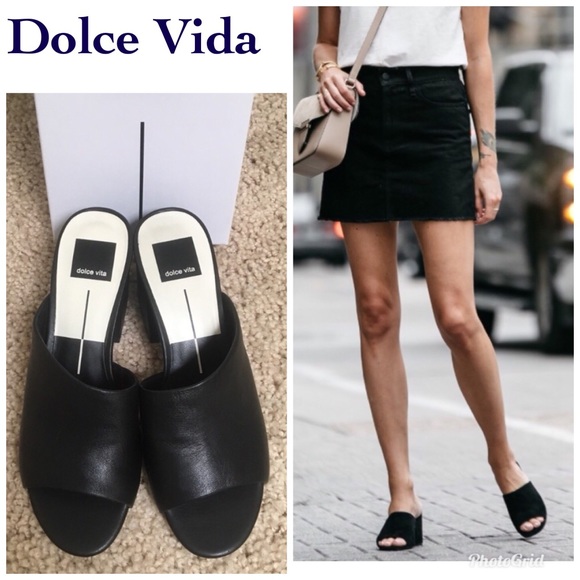 dolce vita mules black
